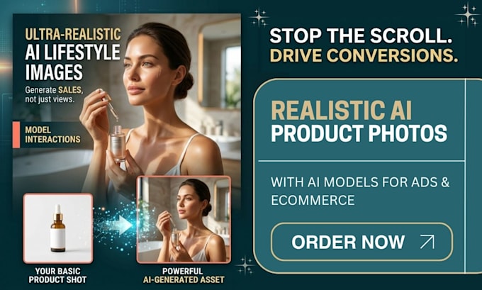 Create ultra realistic ai product photography with model for ads and ...