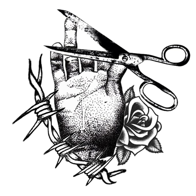 do illustration for small tattoo design, etc