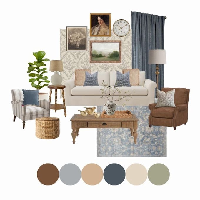create interior design mood boards