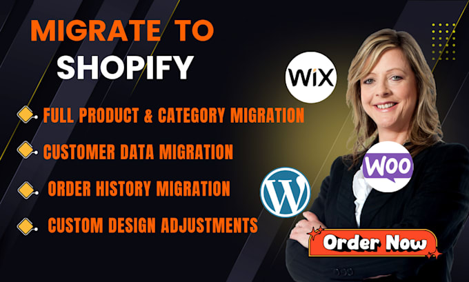 migrate wix to shopify wordprss to shopify migrate woocommerce