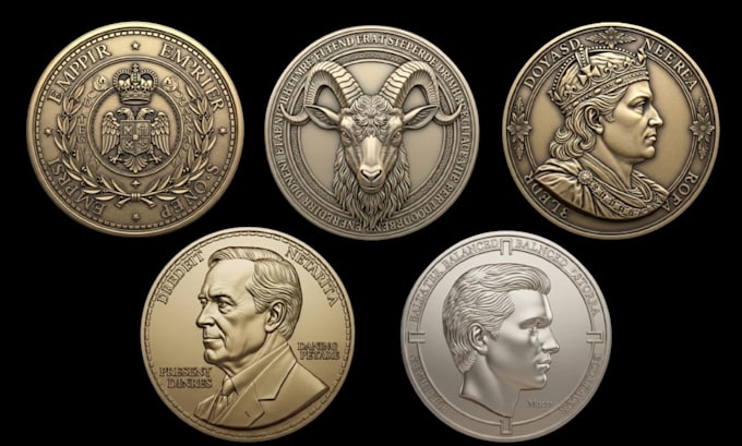 design 3d coin model, bas relief, cnc challenge coin and medallion