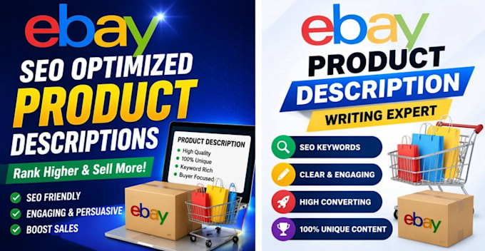 write professional ebay listing descriptions and SEO content