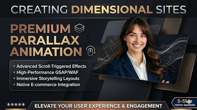 create parallax website, add parallax animation to your website, scroll effect
