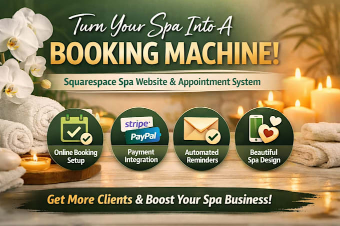 develop squarespace spa booking clients appointment system setup