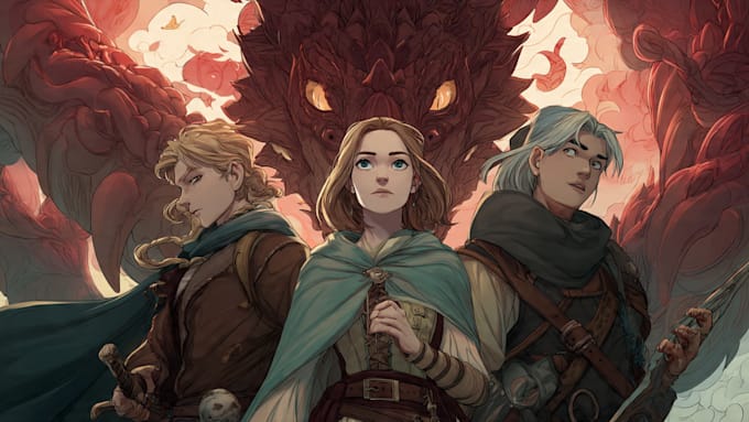 draw your oc and dnd character illustration