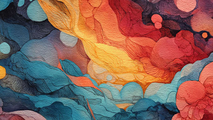create watercolor and digital illustrations