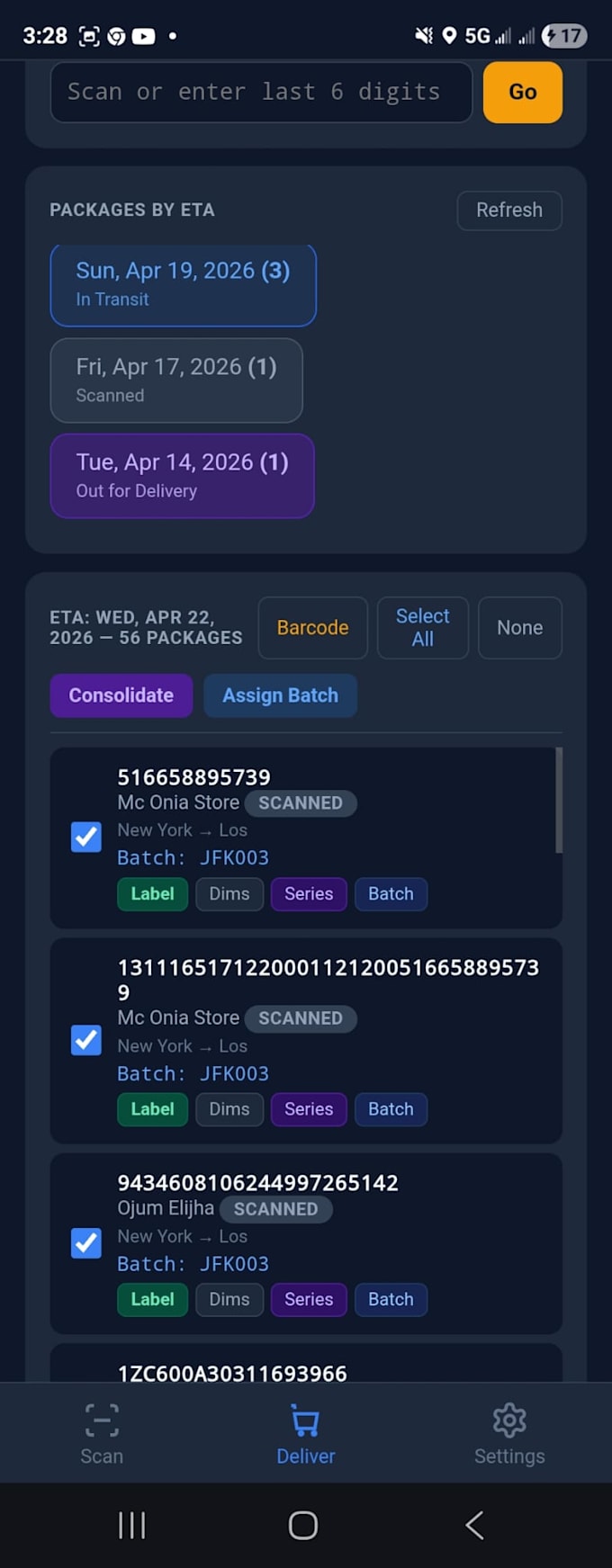 build a warehouse tracking and logistics management system