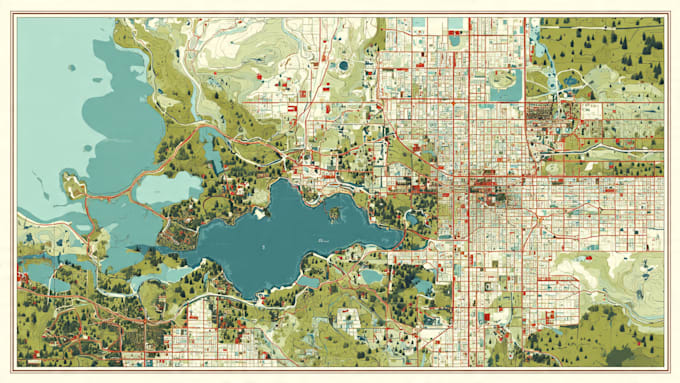 design printable custom vector maps of any area