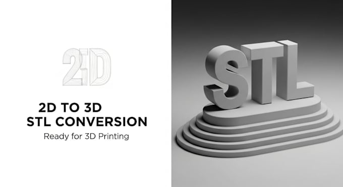 convert 2d image, sketch or logo to 3d stl model for 3d printing