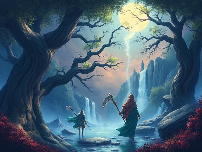 draw a fantasy illustration for you