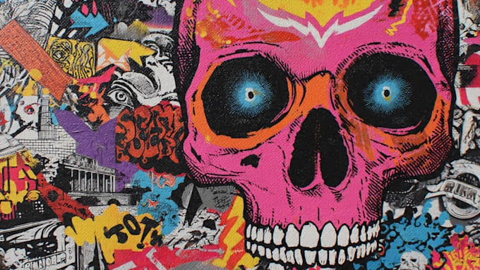 create graffiti pop art canvas designs and murals