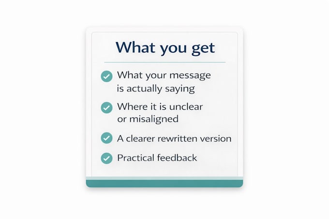 review and rewrite your message for clarity and impact