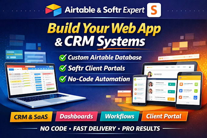 airtable base and softr client portal with automation
