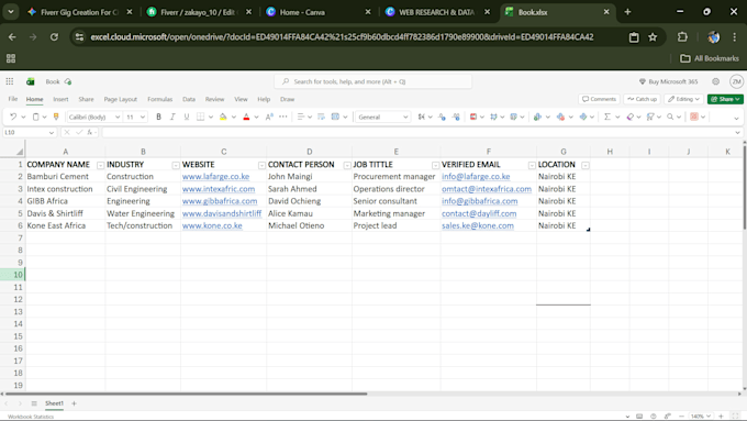 do web research and data collection