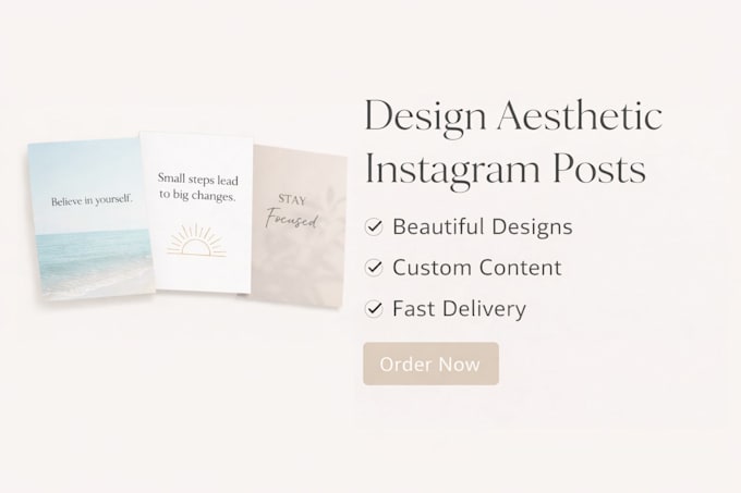 design aesthetic instagram posts for your page