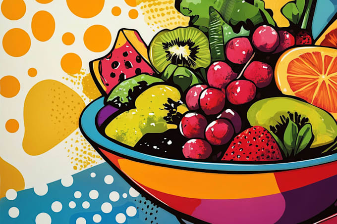 draw food and drink illustration