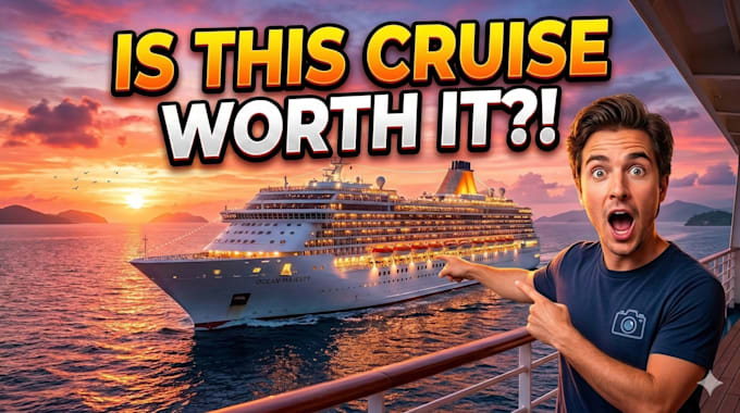 make custom cruise thumbnails for youtube travel channels