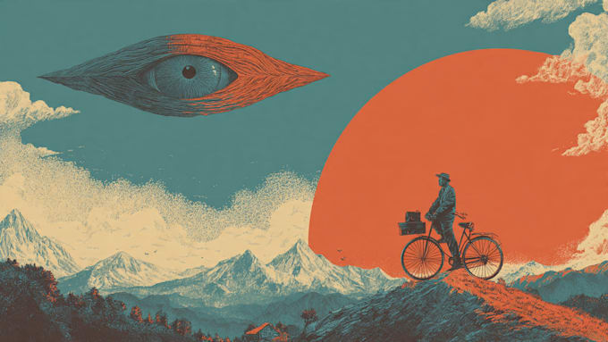 make vintage retro poster illustration