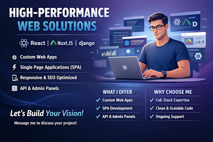 build a custom web application or single page application