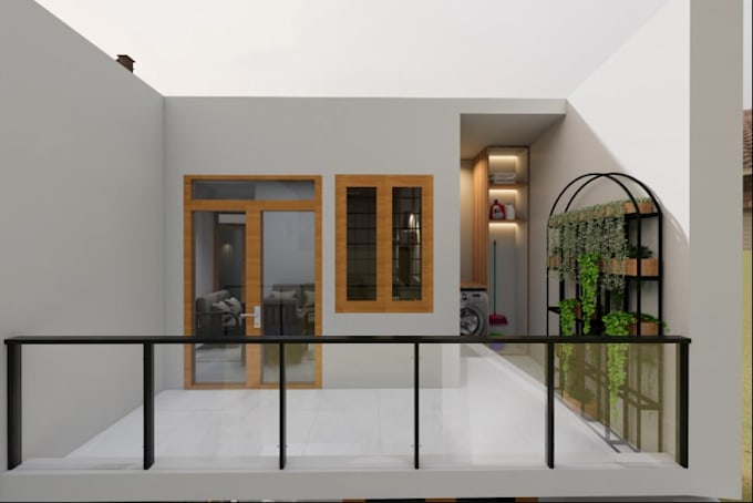 3d luxury room, tiny house, bedroom modern interior design 3d rendering