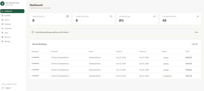build a custom web app client portal or admin dashboard