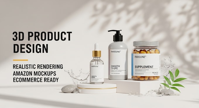 create realistic 3d product rendering, amazon mockup design, product design