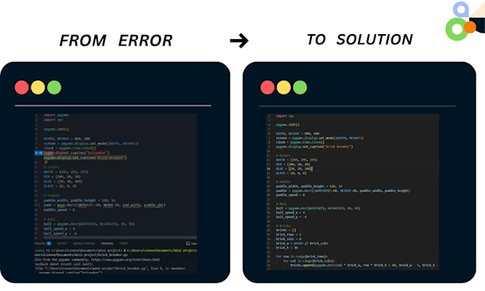 fix bugs in your code