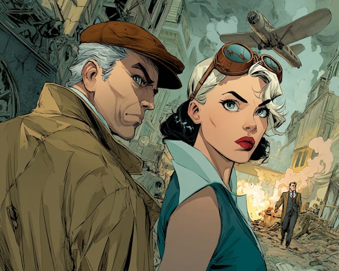 design comic book characters and illustrate comic panels