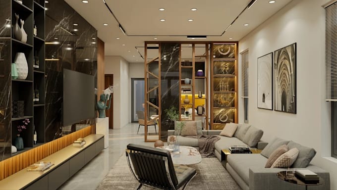 visualize architectural design, building interior, realistic architect rendering