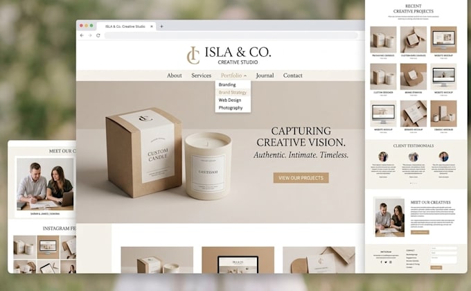 modern squarespace site for business ,portfolio