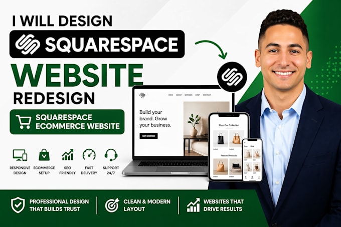 design squarespace website redesign ecommerce website