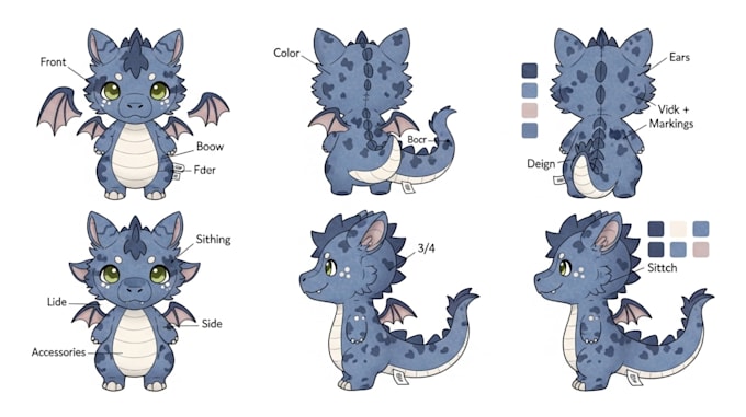 custom plush toy cute plushies stuffed anime oc plush reference sheet character