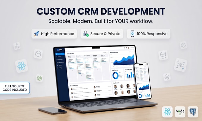 develop CRM, cms, erp, saas, portal systems and web app