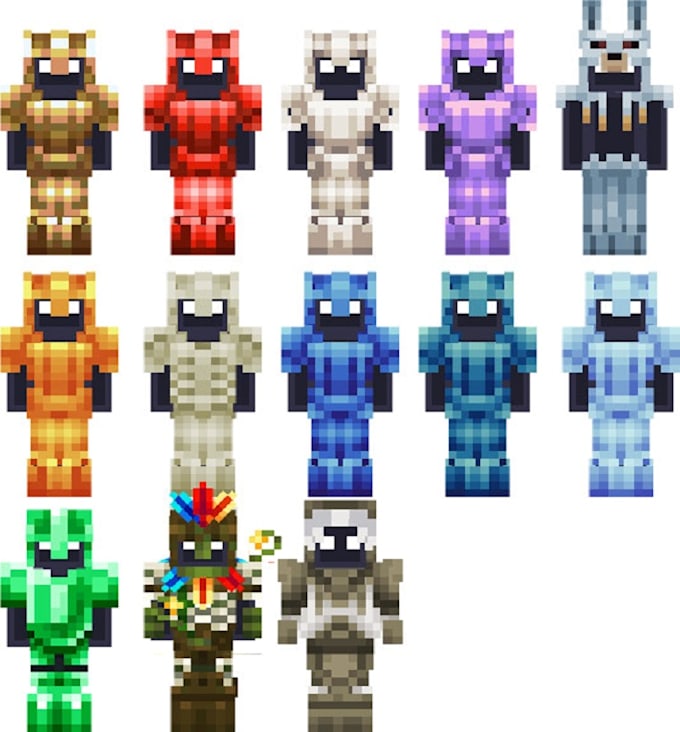 create high quality minecraft blockbench characters, mobs and assets