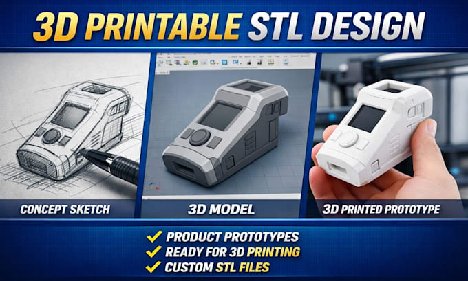 design 3d printable stl files for product prototypes