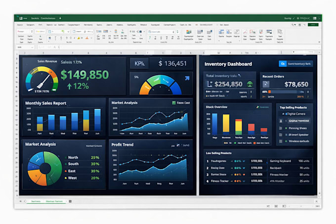 create interactive excel dashboards for data analysis and business insights