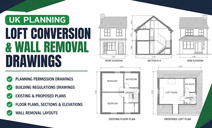 draw architectural drawings wall removal and house extension drawing