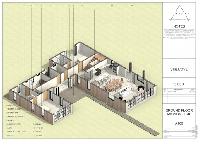 create 3d floor plans axonometric views