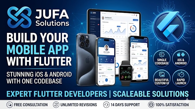 develop android app and ios app using flutter for your mvp
