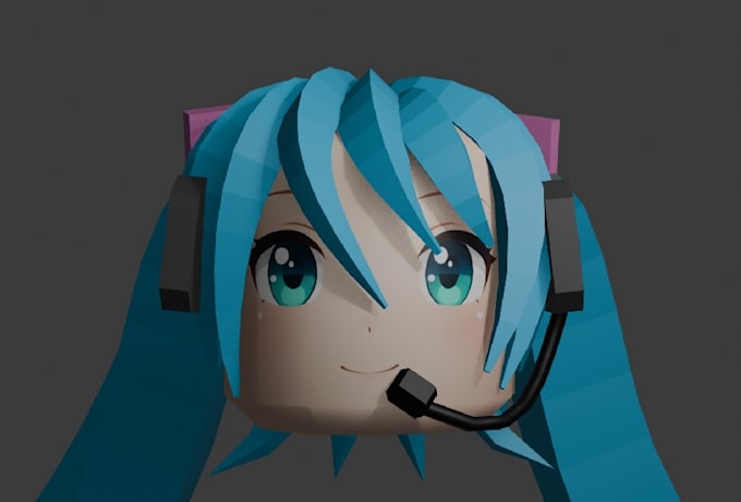 create stylized low poly roblox hair