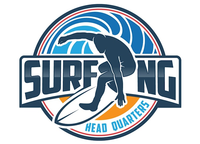 design unique surfing logo with free multiple revisions