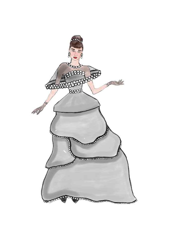 design fashion figurines  using procreate