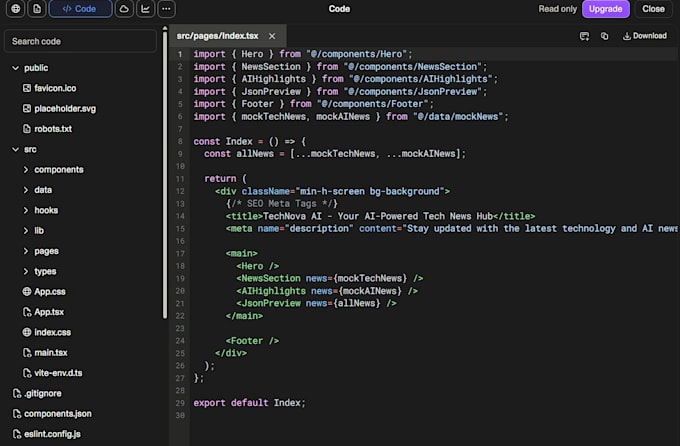build custom react components for your ai website or app
