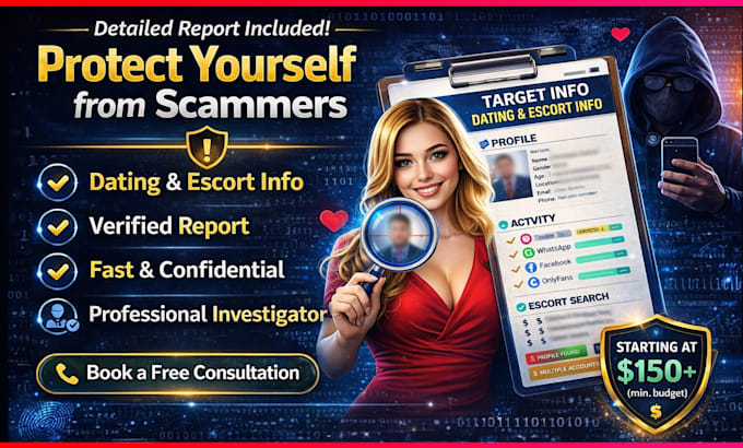 do osint dating site investigation, verify identity and scams background check