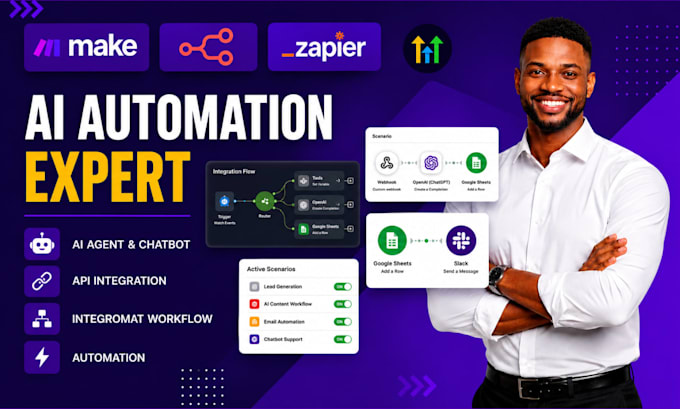 automate businesses with make, n8n ai agent, ghl, vapi retell, openclaw