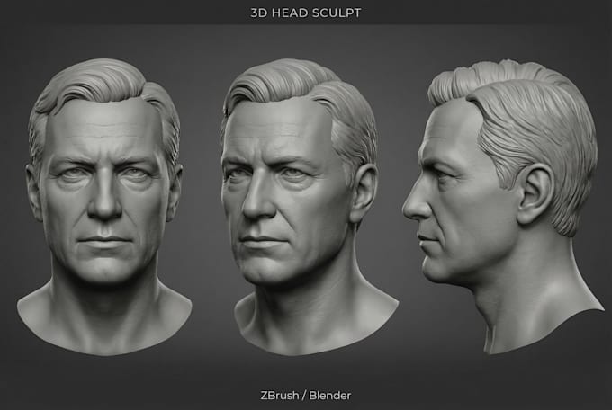 sculpt realistic 3d head model printable 3d face model head bust stl 3d printing