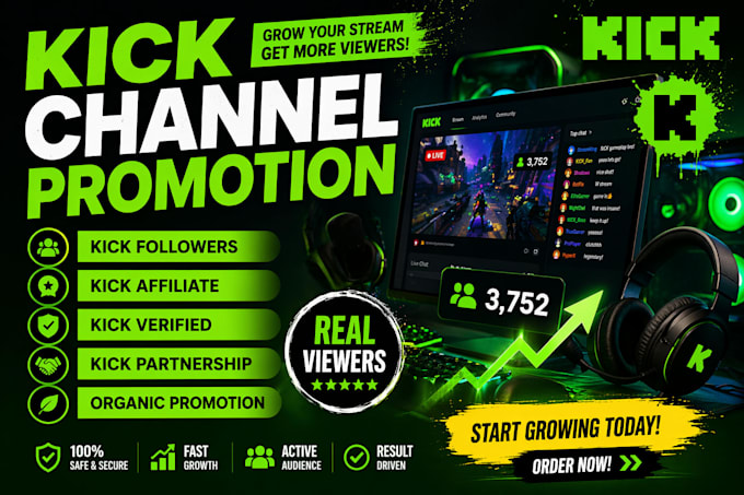 do kick channel promotion to boost live viewers