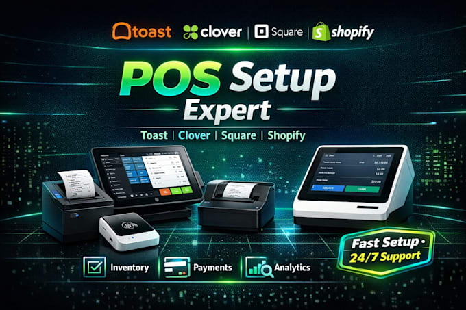 setup toast clover square shopify pos system