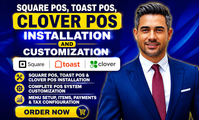 square pos, toast pos, clover pos installation and customization