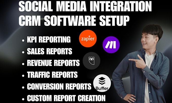 setup social media integration zapier make hootsuite buffer sprout social